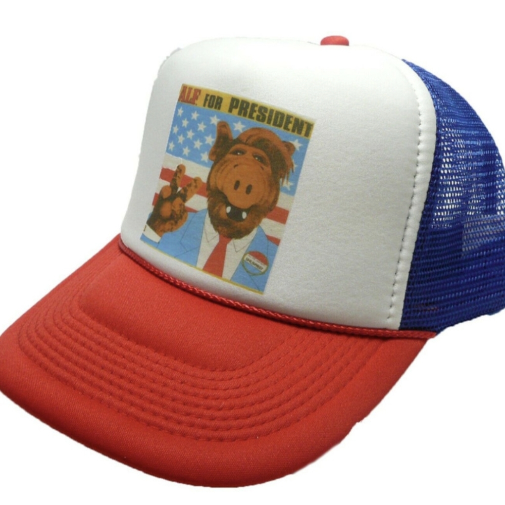 Retro 80s Classic TV Show ALF For President Hat Adjustable Trucker Hat Nostalgia